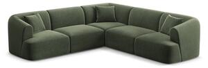 Зелен кадифен ъглов диван Campi – Cosmopolitan Design