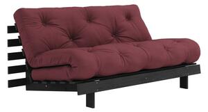 Разтегателен диван в цвят бордо 160 cm Roots Black Night – Karup Design