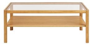 Масичка за кафе със стъклен плот в естествен цвят 60x110 cm Lourmarin – House Nordic