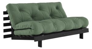 Зелен разтегателен диван 160 cm Roots Black Night – Karup Design