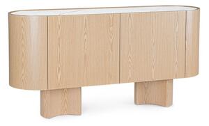 Скрин от декор от дъб в светло естествен цвят 160x80,5x45,5 cm Otilia – Bizzotto