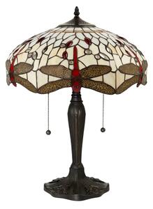 Endon 64085 - Настолна лампа Tiffany DRAGONFLY 2xE27/60W/230V, диаметър 41 cm