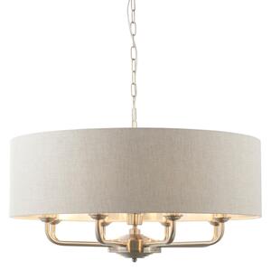 Endon 99152 - Пендел HIGHCLERE 8xE14/40W/230V сив/матов хром