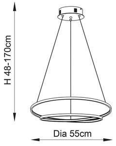 Endon 72479 - LED Пендел SCRIBBLE LED/31,5W/230V 3000K златист