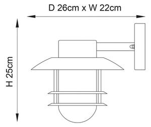 Endon 74703 - Външен стенен аплик JENSON 1xE27/40W/230V IP44 лъскав хром