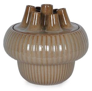 Кафяво-сива глинена ваза (височина 25,5 cm) Olyssia – Bizzotto