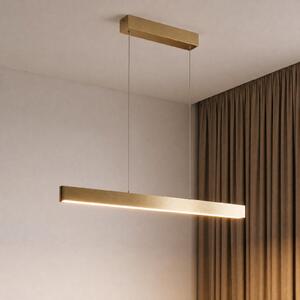 Lucande Smart LED висящо осветление Mylosh, злато, CCT, Tuya, Затъмняване, Злато / месинг, Дневна/трапезария, Алуминий, Модерен