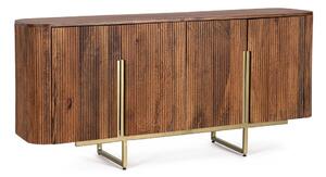 Скрин от масивно манго в златист цвят/в естествен цвят 160x75x40 cm Vilas – Bizzotto