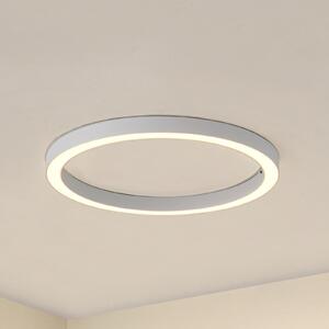 Lucande LED таванска лампа Neor, бяла, Ø 60 cm, CCT, с регулиране на яркостта, Затъмняване, Бял, Коридор, Метал, Модерен