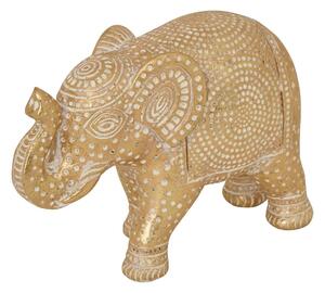 Декоративна фигура atmosphera Gajah, Смола, Златист, 12 cm