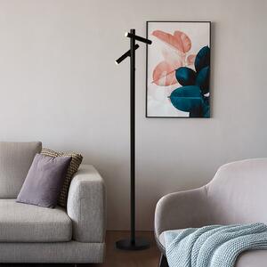 Searchlight LED акумулаторна стояща лампа 10460BK, черна, височина 127 cm, CCT 2-flg., Затъмняване, Черен, Дневна/трапезария, Метал, Модерен