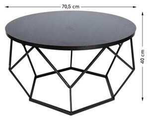 Масичка за кафе DIAMOND 40x70 см черна