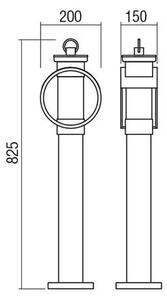 Redo 9573 - Външна лампа COMPASS 1xE27/42W/230V IP33