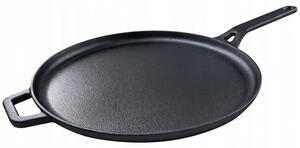 Тиган за палачинки Kinghoff KH 1895, 29 см, Чугун, Незалепваща повърхност, Индукция, Черен