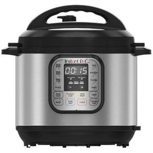 Мултикукър под нялагане Instant Pot DUO 6 112018201, 1000W, 5.7l, 13 програми, 7 функции, Система за безопасност, Сребрист/черен