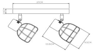 Lucide 00929/02/30 - Спот FILOX 2xE14/40W/230V