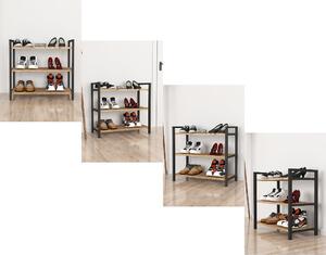 Поставка за обувки 3 Shelves Shoe Rack - черно + дървесно