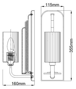 Quintiesse QN-KIMROSE1-PN -Стенно осветително тяло KIMROSE 1xE14/40W/230V полиран хром