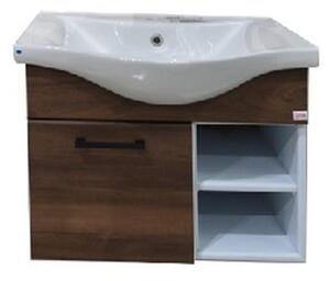 Модулен шкаф за баня Asya Eco - 65 cm, дървесен