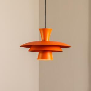Luminex Висяща лампа Plato, оранжева, метал, Ø 38 cm, E27, Затъмняване, Оранжев, Дневна/трапезария, Метал, Модерен