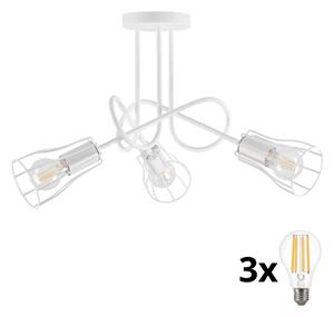 Повърхностен полилей OXFORD 3xE27/15W/230V бял