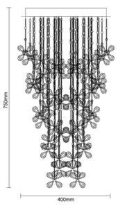 LED Кристален таванен полилей SAMOA LED/30W/230V Ø 40 cm полирано хромово покритие + с дистанционно управление