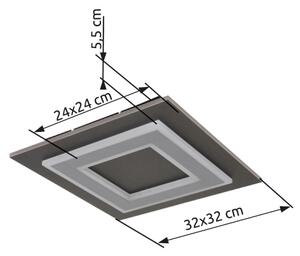 Globo 48033-24 - LED Плафониера JAYDEN LED/24W/230V 32x32 см антрацит