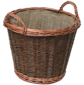 Плетена кошница за дърва с дръжки 50x48 см