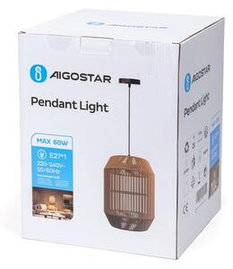 Aigostar - Пендел 1xE27/60W/230V бежов