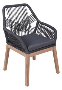 Сив градински стол от масивно дърво Pomona – Garden Pleasure