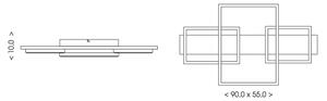 Brilagi - LED таванно осветително тяло PLANK LED/35W/230V 4000K 55x90 cm дърво