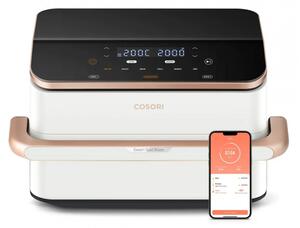 Двоен фритюрник с горещ въздух Cosori Dual Blaze TwinFry CAF-TF101S, 10 л, 6 програми, 35-240 C, Таймер, ThermoIQ, Синхронизирано готвене и приключване, Бял