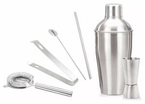 Комплект за коктейли Kinghoff KH 1392, 6 части, 550 ml, неръждаема стомана, инокс