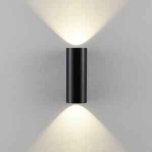 Deko-Light Външна стенна лампа CAN, черна, 2 светлини, Ø 8 cm IP65 метал GU10, Затъмняване, Черен, Алуминий