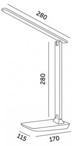 Димируема LED настолна лампа NOBLITE N LED/7W/230V 3000/4000/6500K, кафява