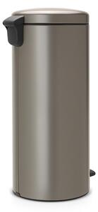 Кош за боклук с педал Brabantia NewIcon 649057, 30 л, Плавно затваряне, Противоплъзгаща основа, Сив