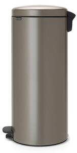 Кош за боклук с педал Brabantia NewIcon 649057, 30 л, Плавно затваряне, Противоплъзгаща основа, Сив