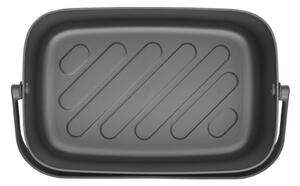 Кутия за хляб Brabantia Nic 1003255, 39.5 см, Бамбуков капак, Дръжка за носене, Тъмносив