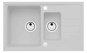 Мивка за кухня ИНТЕРМЕЗО 70, за шкаф 60 см - Бял