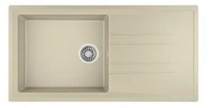 Мивка за кухня STONE 60 L-TG, гранит - Слонова кост