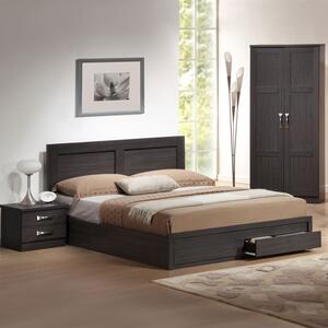Легло CAPRI с 2 чекмеджета зебрано за матрак 140x200 см