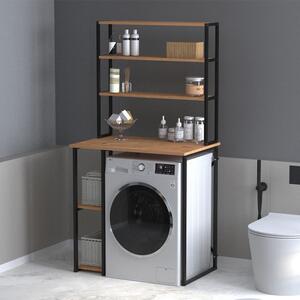 Berkus TopMebel шкаф за пералня от метал и меламин в цвят бор и дъб 90x60x178cm