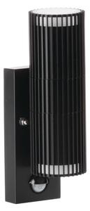 Kanlux 46203 - Външно стенно точково осветително тяло с сензор RADILO, 2xGU10/11W/230V, IP44, черно