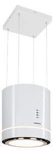 Klarstein Tron Ambience, островен абсорбатор, Ø 38 cm, рециркулаци 540 m³/h, LED, бял