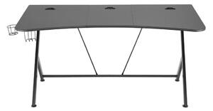 Компютърно бюро Nitro Concepts Nemesis XSpace, 1600 x 800 x 760 mm, поставка за слушалки и напитка, нивелиращи крачета, три кабелни отвора, черно