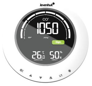 CO2 монитор Levenhuk Wezzer PLUS LP90, термометър, влагомер, бял