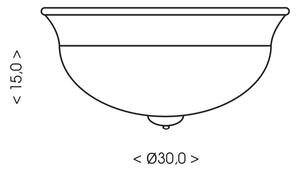 Brilagi - Таванно осветително тяло FRESCO 2xE27/40W/230V диаметър 30 см бронзово
