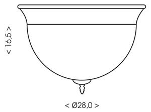 Brilagi - Таванно осветително тяло FRESCO 2xE27/40W/230V Ø 28 см бяло