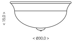 Brilagi - Плафон FRESCO 2xE27/40W/230V Ø 30 см меден