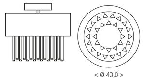 Brilagi - Таванно осветително тяло VERVE 4xE14/40W/230V Ø 40 см черно